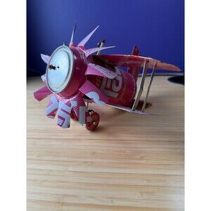 Vintage Tab Soda Can Airplane Folk Art Coke Recycled Metal Decor